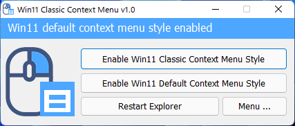Classic context menu for Windows 11